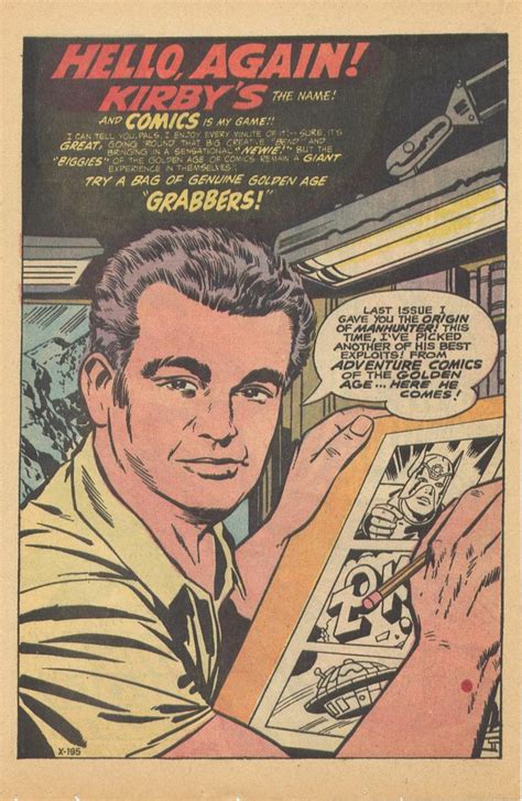 Jack Kirby Self Portrait From Dc Comics Early S Inks By Colletta