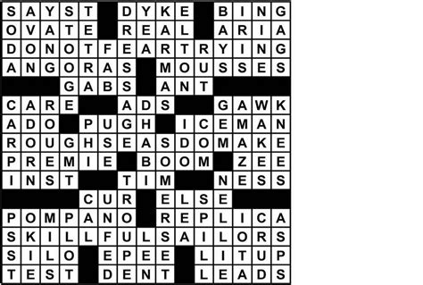 Printable Universal Crossword - Printable Crossword Puzzles