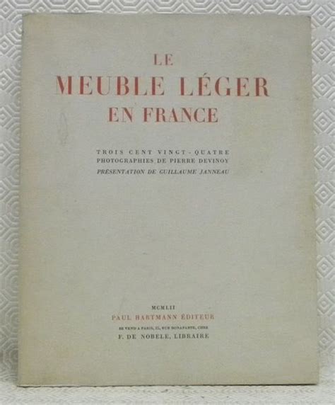 BIBLIO Le Meuble L Ger En France Trois Cent Vingt Quatre