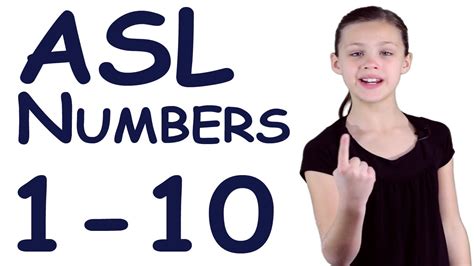 American Sign Language Numbers 1 10