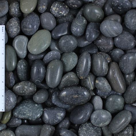 Polished Black Mexican Beach Pebbles Wholesale Stone