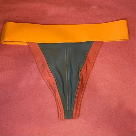 Free People Swim Free People Dylan Color Block High Rise Bikini Bottoms Nwot Size Xl Poshmark