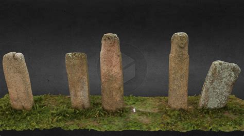 Statues menhirs de Stantari Sartène 2A Buy Royalty Free 3D model