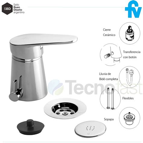 Griferia Bidet Con Transferencia Fv Compacta M Cromo Fv