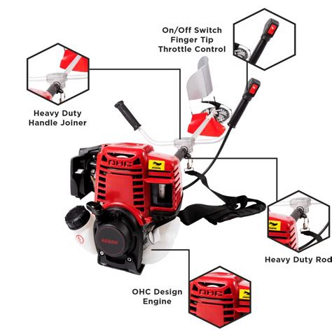 Brush Cutter Stroke Fuel Powered Heavy Duty Attachments Bc F