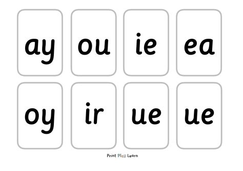 Phonics Flashcards Printable