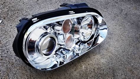 Vxt Gen2 Oem R32 Hid Style Bi Led Headlight Assemblies Chrome Mk4