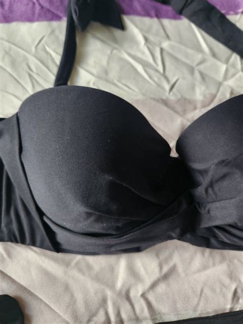 Oysho Black Bikini Women S Fashion Swimwear Bikinis Swimsuits On Carousell