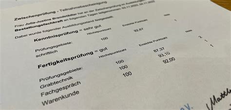 Zwischenprüfung 2022 mit super Noten Henschel Bestattungen