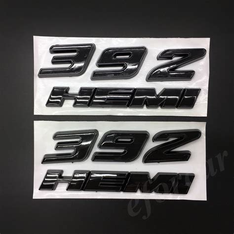 2x 392 Hemi Badge Emblem Stickers Dodge Challenger Charger 300c 64l