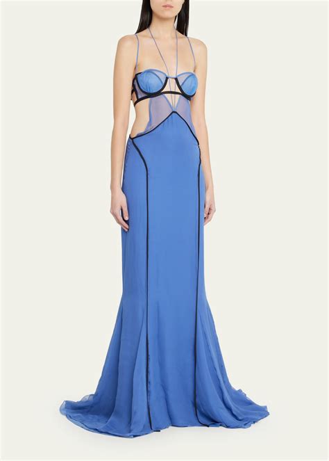 Nensi Dojaka Cut Out Bra Detailed Mermaid Gown Bergdorf Goodman