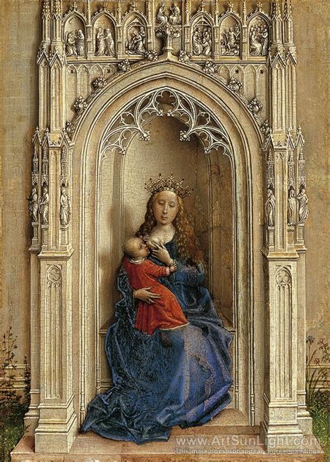 Madonna Enthroned Rogier Van Der Weyden Circa 1435 Museo Thyssen