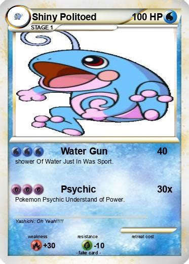 Pokémon Shiny Politoed 1 1 - Water Gun - My Pokemon Card