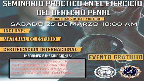 Seminario Practico En El Ejercicio Del Derecho Penal YouTube