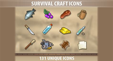 Survival Craft Icons 카테고리 2d 애셋 Ue 마켓플레이스