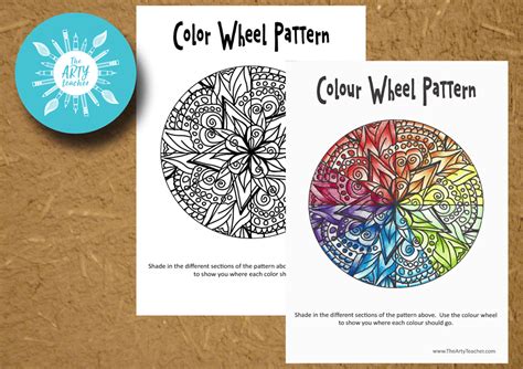 Colour Wheel Pattern Teach Color Theory The Arty Teacher