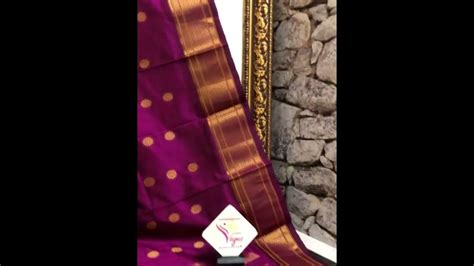 Wine Color Pure Maharani Paithani Silk Saree Youtube