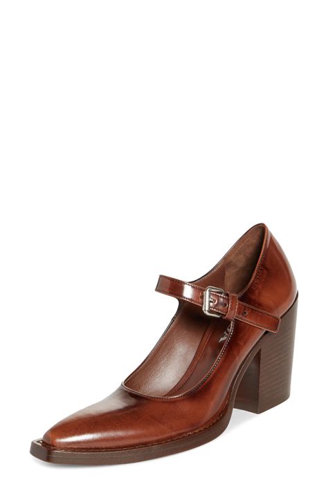 Prada Mary Jane Pump In Brown Lyst