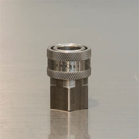 Mosmatic 38 Female Quick Connect Coupler T304 Stainless Steel The