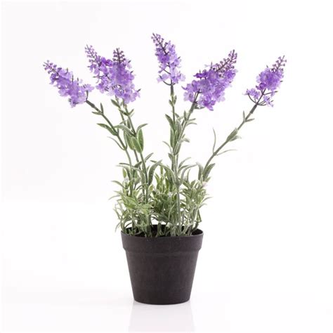 Lavanda finta LOUISE in vaso decorativo viola chiaro 30cm Ø3cm