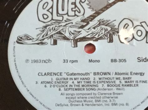 Clarence Gatemouth Brown Atomic Energy Blues Boy Records Mono Etsy