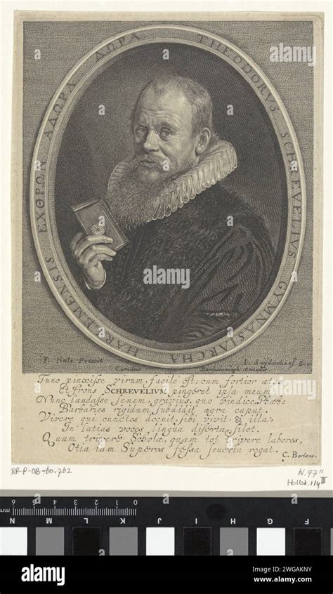 Portrait Of Theodorus Schrevelius Jonas Suyderhoef After Frans Hals