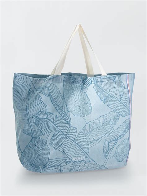 Grote Totebag Les Tissages De Charlieu Groen Kiabi