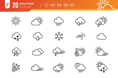 Weather Forecast Outline Web Icon Graphic By Ferart88 · Creative Fabrica