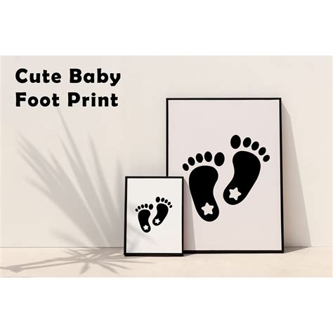 Baby Feet Svg Footprint Cut File Cute Footprints Baby Shower Etsy