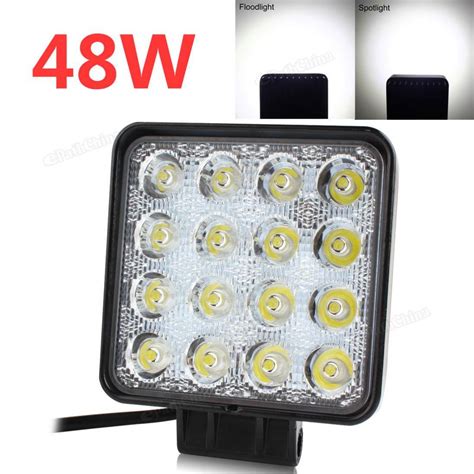 1 Piece 3200LM 48W Square Waterproof Car Offroad LED Working Light Off