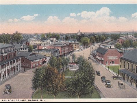 Pin by John Anderson on Nashua nh | Vintage postcard, Birds eye view ...