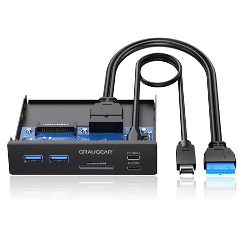 GRAUGEAR 6 Schnittstellen USB C Frontpanel In 3 5 Zoll Mit 1x USB 3 2