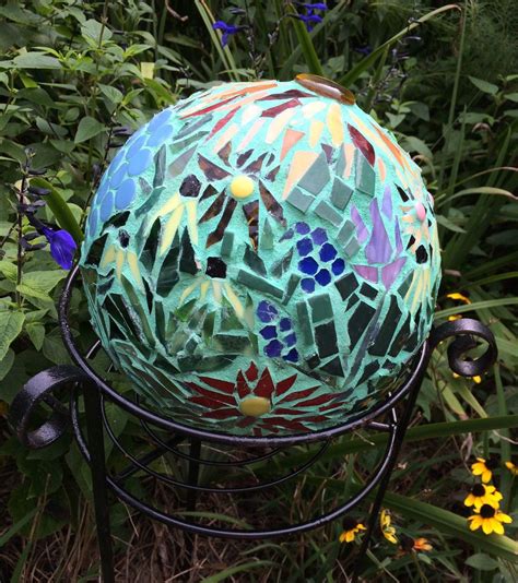 Mosaic Gazing Ball Garden Ball Garden Art Gazing Ball Garden Focal