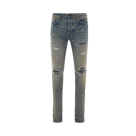 Amiri Mx Bandana Jeans In Clay Indigo In Blue For Men Lyst Uk