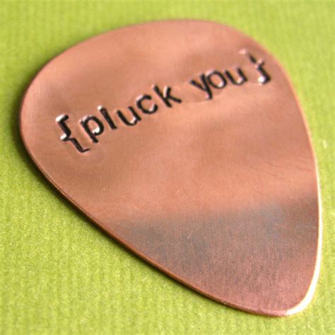 Custom Guitar Pick In Copper Custom Stamped By Spiffingjewelry 1600