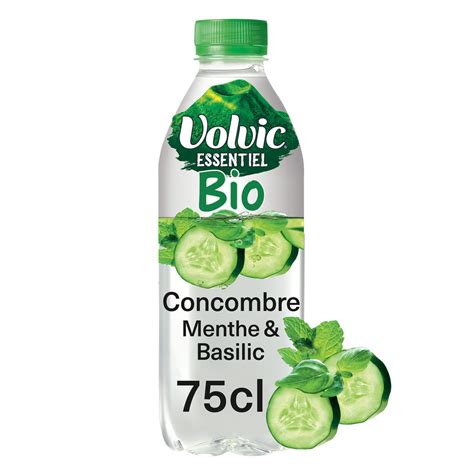 Eau Aromatis E Concombre Menthe Basilic Bio Volvic La Bouteille De