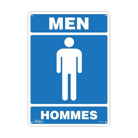 "Men - Hommes" Sign