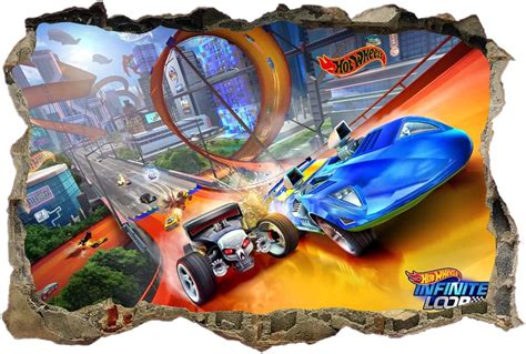 Lsxyj Calcoman As D De Hot Wheels Para Pared Calcoman As De Pared De Autos Para Dormitorio De