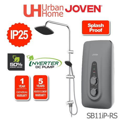 Joven Hot Shower Instant Water Heater With Rain Shower DC Booster Pump SB11iP RS SL30iP RS