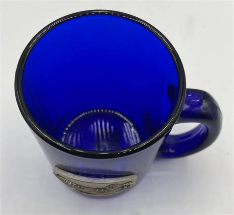 Uss Ronald Reagan Aircraft Carrier Cobalt Blue Glass Mug With Etsy