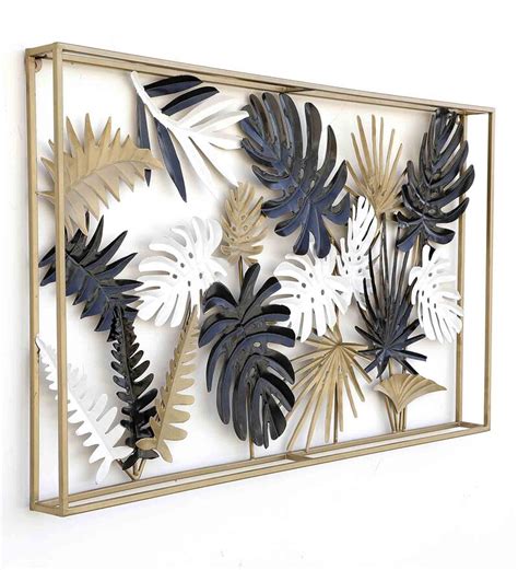 Buy Multicolor Metallic Wall Art By Craftter Online Floral Metal Art