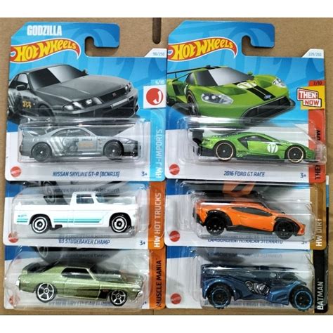 Xe mô hình đồ chơi Hot wheels basic 2024 P Q case Lamborghini Nissan Mercury Audi Aston Chevy