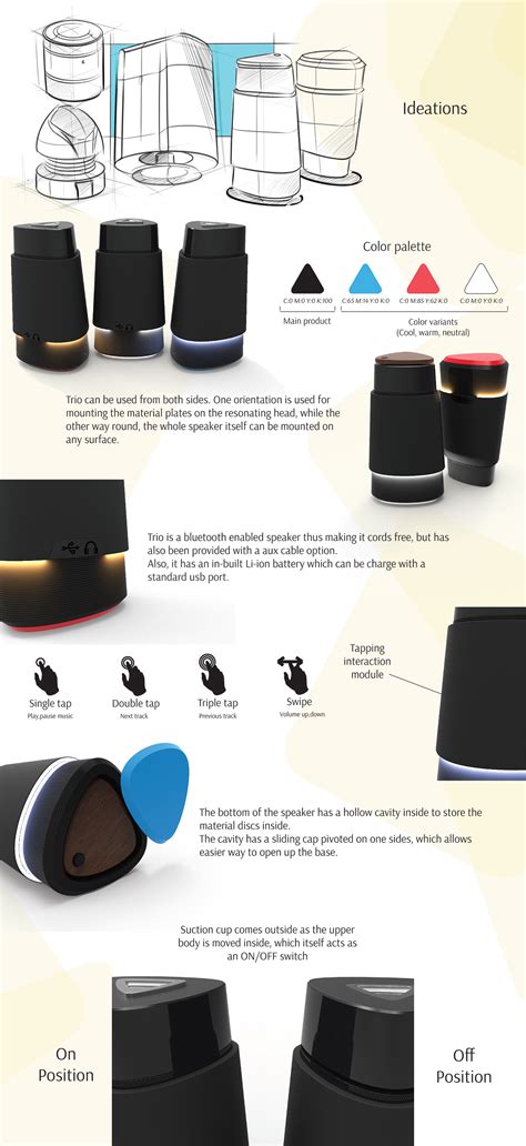 Trio - Vibration speaker on Behance