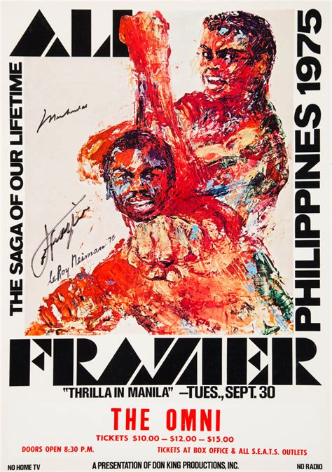 Muhammad Ali Vs Joe Frazier III 1975 Fight Poster Thrilla Print