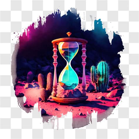 Download Hourglass In The Desert With Graffiti Png Online Creative Fabrica