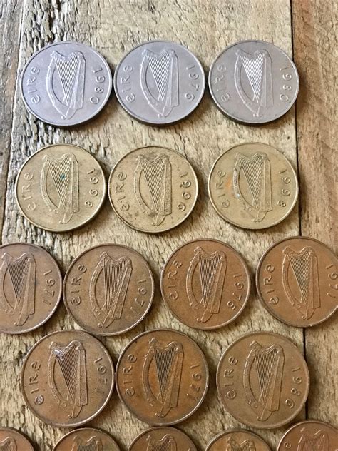 Irish Coins. A Vintage collection of 25 x Eire Coins from | Etsy