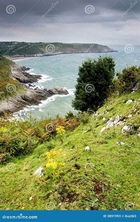 View of South Wales Coastline Stock Image - Image of calmness, cymru: 3891993