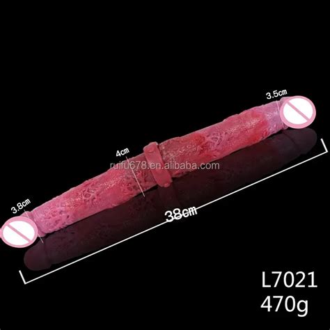 Simulated Old Man With Two Heads Dildo Grande Women Masturbators Liquid Silicone Wrinkle Pitting