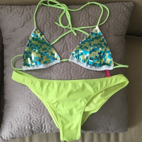 Victoria S Secret Swim Victorias Secret Sequin Bikini Poshmark