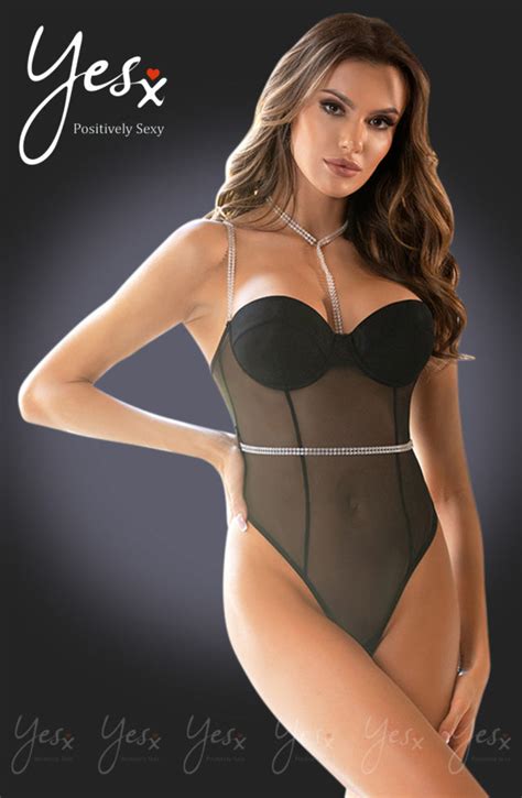 Yesx Yx Bodysuit Black Alterego Lingerie